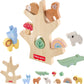 Fisher-Price Wood Stacking Toy Balance Tree, 10 Wooden Pieces for Developmental Play Preschool Kids Ages 3+ Years