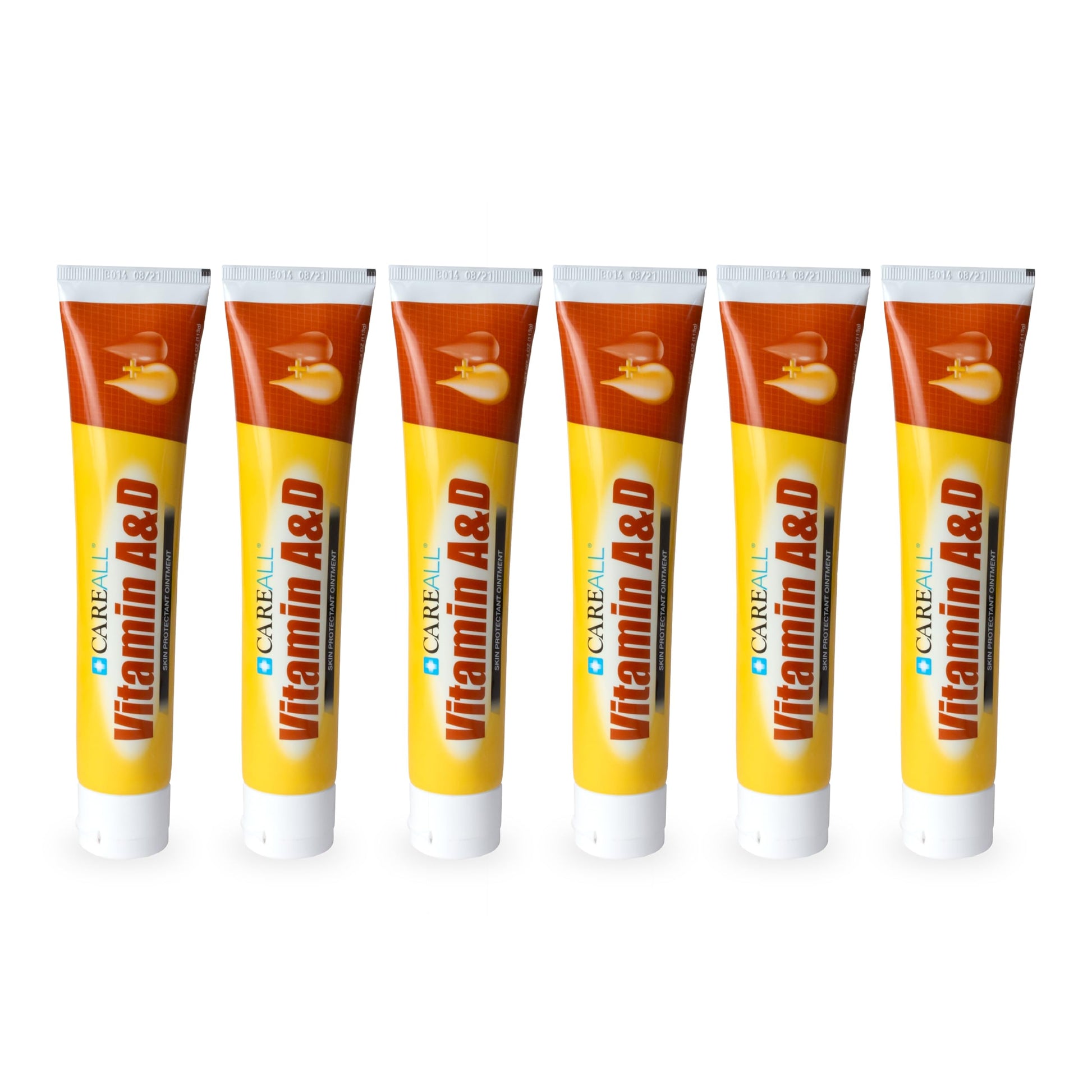 Careall (6 Tubes) 4Oz Vitamin A&D Ointment Treats And Prevents Diaper Rash, Seals Out Wetness. Protects And Relieves Dry Cracked