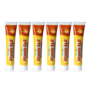 Careall (6 Tubes) 4Oz Vitamin A&D Ointment Treats And Prevents Diaper Rash, Seals Out Wetness. Protects And Relieves Dry Cracked