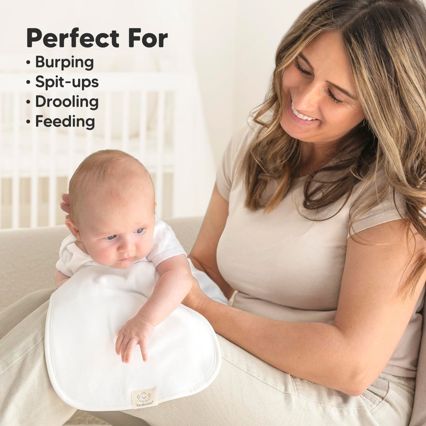 Organic Burp Cloths For Baby Boys And Girls - 5-Pack Super Absorbent Burping Cloth, Burp Clothes, Soft & Plush, Newborn Milk Spi