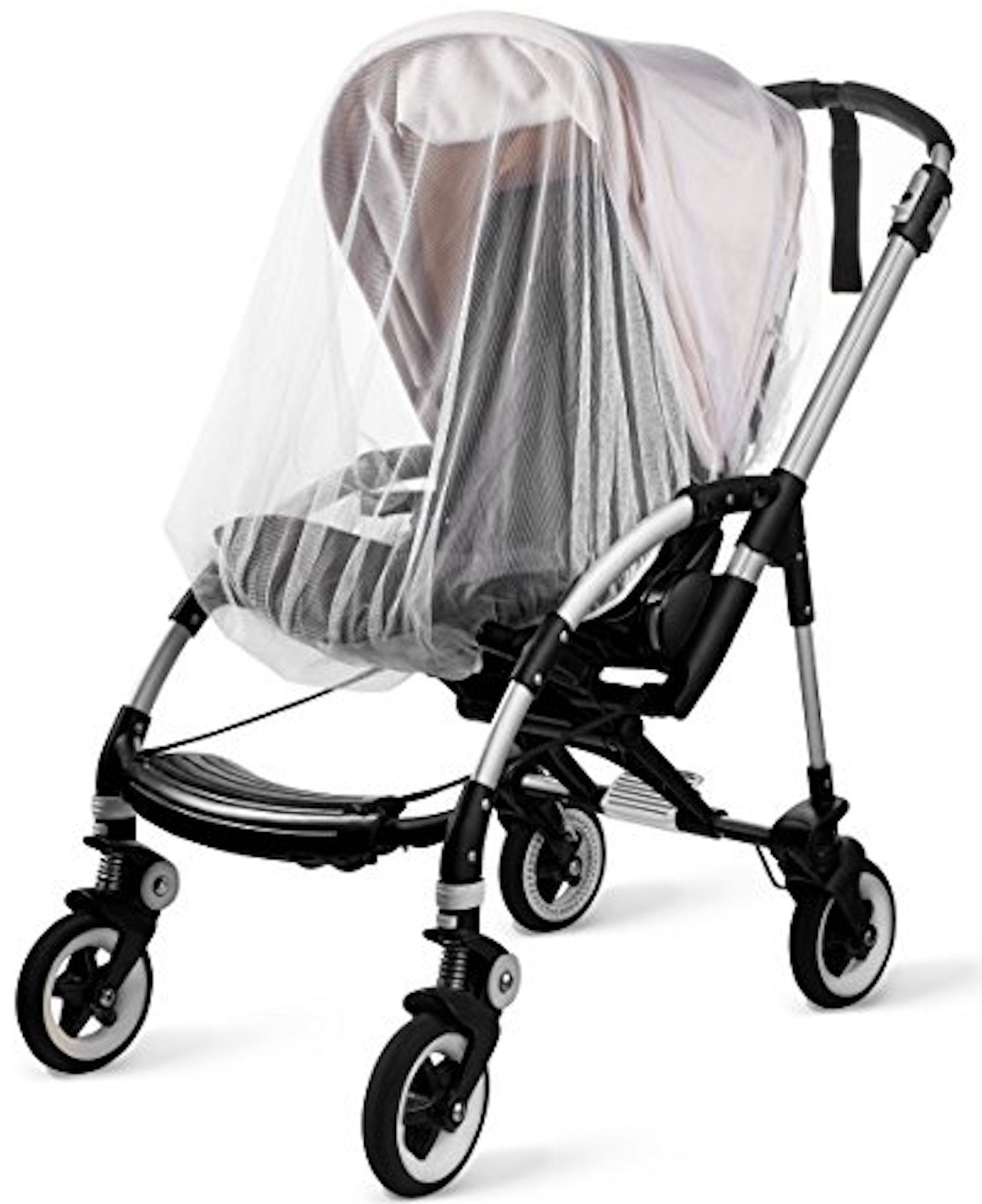 Kidluf Mosquito And Bug Net For Baby Strollers, Bassinets, Cradles And Car Seats - Insect Net Safe Mesh White Buggy Cover For Pu