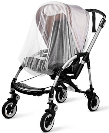 Kidluf Mosquito And Bug Net For Baby Strollers, Bassinets, Cradles And Car Seats - Insect Net Safe Mesh White Buggy Cover For Pu