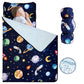 Toddler Nap Mat With Removable Pillow & Soft Dot Minky Blanket, Pea Pod Kids Nap Mats Rockets Space Rolled Slumber Bags For Boys