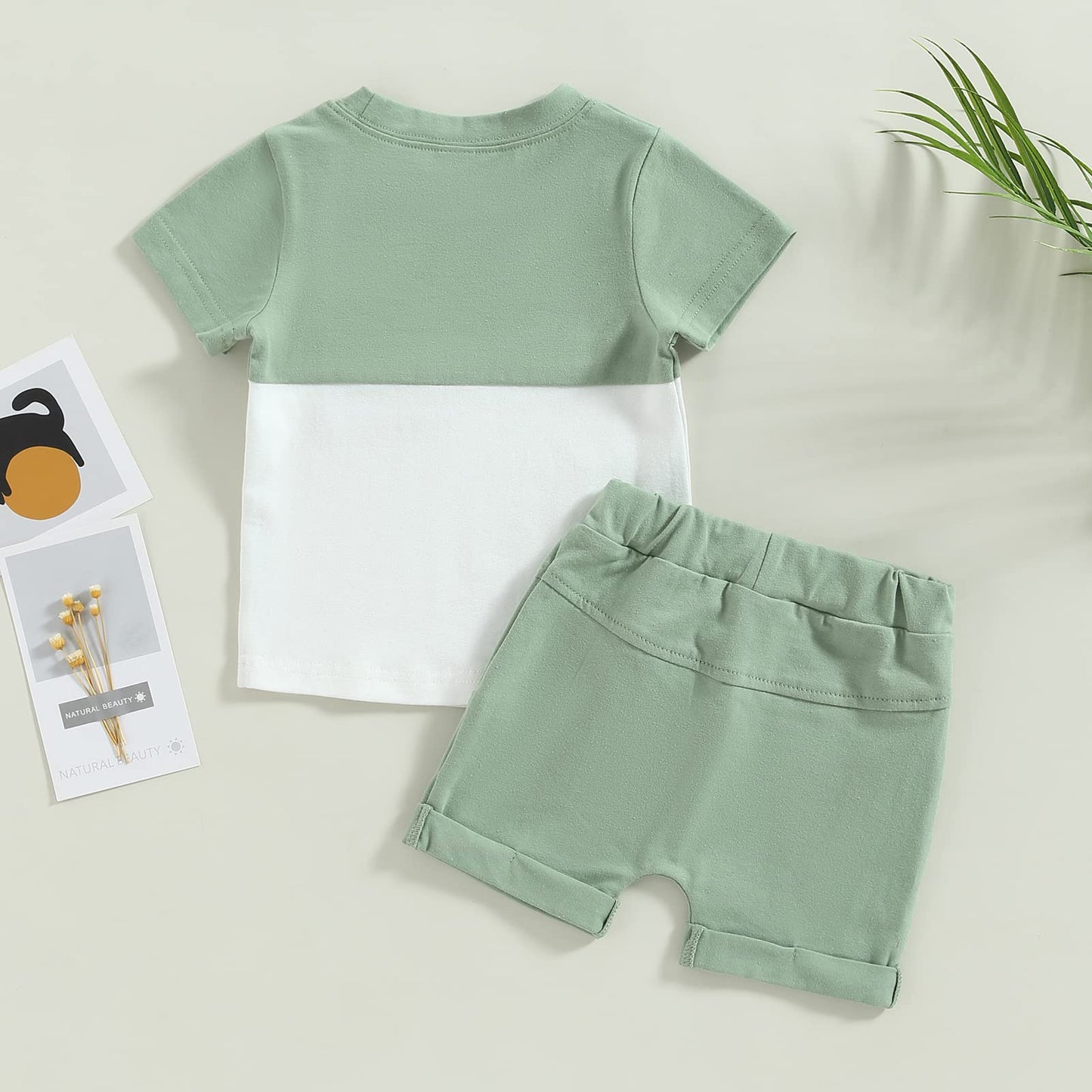 Toddler Baby Boy Summer Outfit Short Sleeve T Shirt Top Casual Shorts Set Infant Newborn Clothes 6 12 18 24 Month 2T (Green, 18-