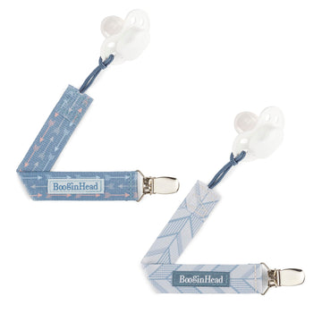 Booginhead By Infantino Pacigrip 2-Pack Pacifier Clips - Universal Fit, Gentle On Clothes, Keeps Pacifiers Clean & Close, Ages 0
