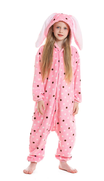 Atoz Onesie For Kids, Animal Pajamas Halloween Cosplay Costume For Girls Boys, Bunny 10-11Y