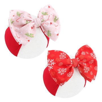 Oneninedream Christmas Baby Bows For Baby Snowflakes Branch Headbands For Girls Christmas Tree Hair Bows Christmas Hair Accessor