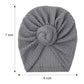 Jiahang Baby Donut Knotted Bow Hat, Waffle Knit Turban Head Wrap, Unisex Baby Beanie India Cap For Infants Toddlers Girls 6 Pcs