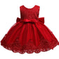 Princess Girls Ball Gown Dress Child Birthday Party Christmas New Year Dresses Toddler Christmas (Red,90)