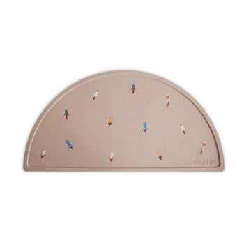 Mushie Silicone Placemat For Kids  Bpa-Free Non-Slip Design (Rocket Ship)