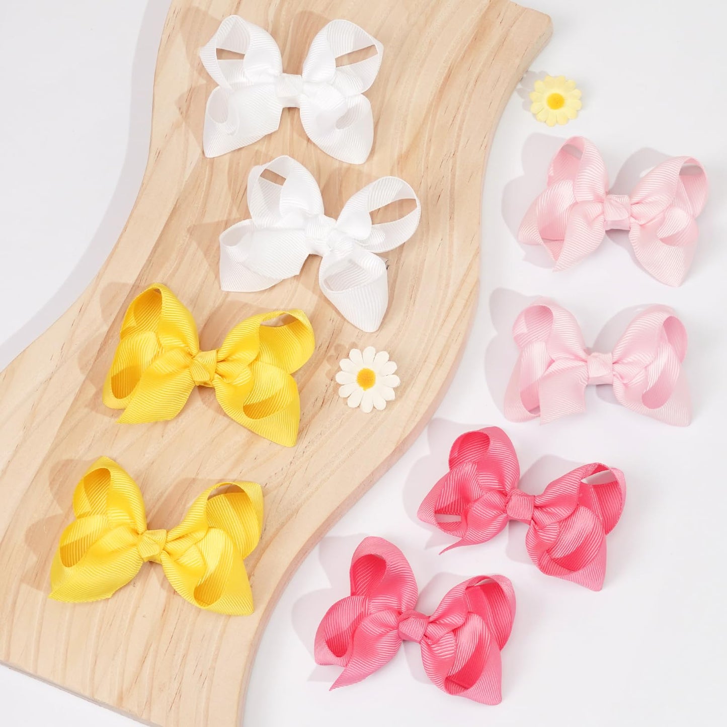 20Pcs 3 Inch Hair Bows For Girls Grosgrain Ribbon Toddler Hair Accessories With Alligator Clips For Toddlers Baby Girls Kids Tee