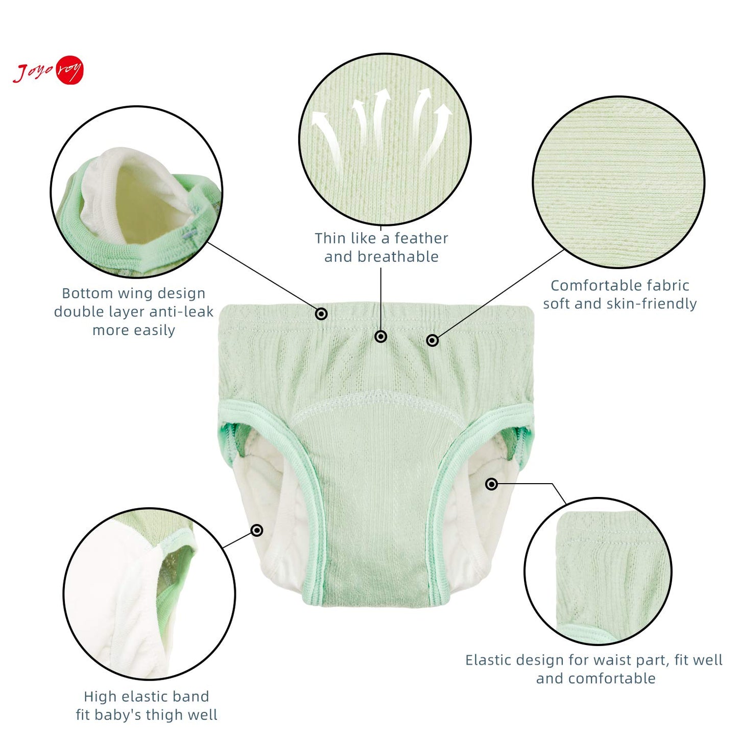 Joyo Roy 5Pcs Toddler Training Underwear 1T Boys Training Diapers 100% Cotton Toddler Training Pants Training Pants Boys Cotton