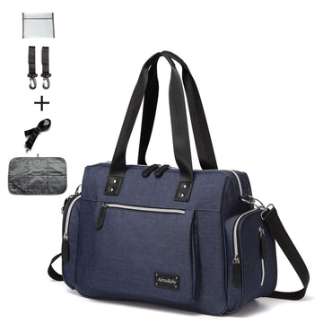 Kzni Diaper Tote Bag Diaper Bag,Travel Diaper Carry Bag, Baby Nappy Diaper Bag For Mom Grils Unisex Maternit. Multi Pocket, Tote