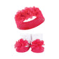 Hudson Baby Baby Girls' Headband And Socks Giftset, Pink Purple, One Size