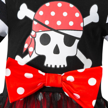 Bakjuno Toddler Baby Gir Halloween Pirate Princess Cosplay Birthday Halloween Christmas Outfit For Infant Romper Jumpsuit With H