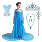 Lito Angels Toddler Girls Princess Dress Up Costumes Halloween Christmas Party Dress Gown Sequined With Accessories Size 4-5 Blu