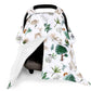 CARUILI Minky Car Seat Cover for Baby Girl & Boys, Car Seat Canopy with Peep Window, Multiuse Carseat Covers Protecting Baby fro