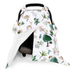 CARUILI Minky Car Seat Cover for Baby Girl & Boys, Car Seat Canopy with Peep Window, Multiuse Carseat Covers Protecting Baby fro