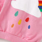 Akyzic Baby Girl Rainbow Sweatshirt Long Sleeve Crewneck Cotton Pullover Tops Toddler Winter Shirt Fall Outfits Kids Pink Sweate