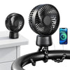 Auto-Swing Portable Stroller Fan, Rechargeable Baby Stroller Cooler With Max 47 Hours Runtime, Ultra-Quiet Clip On Fan With 120