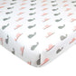 TL Care 2 Pack Printed 100% Natural Cotton Jersey Knit Fitted Pack N Play Playard Sheet, Pink Whale/Pink Zigzag, Soft Breathable
