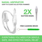 Baby-Vac Clinically Tested Baby Nasal Aspirator - Vacuum-Powered Nose Sucker With 2 Suction Head & Cleaning Brush For Safe And G
