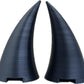 2X Demon Horns For Headset/Cosplay - Made In Usa - 20 Colors (Dual Black/Silver)