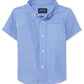 The Childrens Place Baby Boys And Toddler Boys Short Sleeve Button Down Shirt, Light Blue Oxford, 18-24 Months
