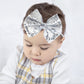 Song Qing Baby Infant Girls Hair Band Sequined Bow Headband Turban Knot Hair Headwear (Silver)
