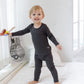 Avauma Baby Boys Girls Pajama Set Kids Toddler Snug Fit Ribbed Sleepwear Pjs For Daily Life Style (Jl/Charcoal(L))