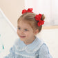 3 Inch Satin Bow For Little Girls - 2 Pcs (Red)