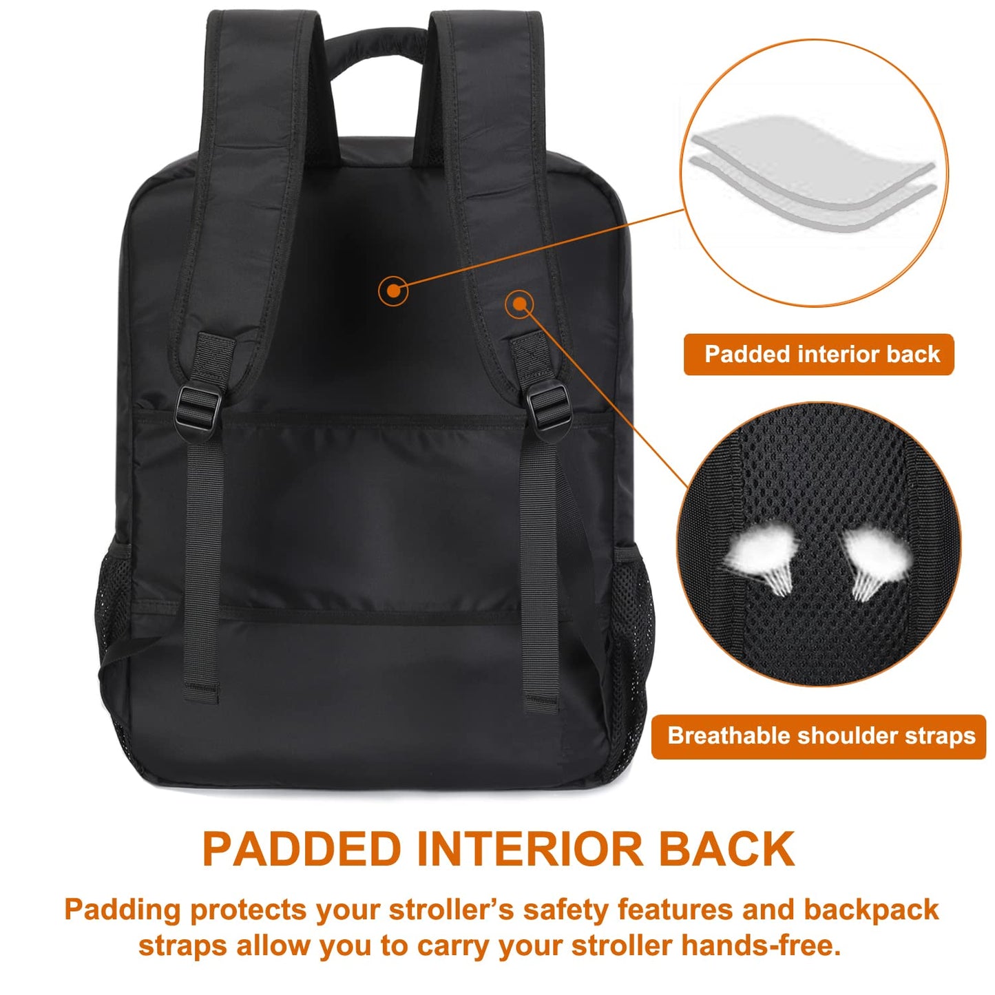 Mactso Stroller Travel Bag Compatible With Gb Pockit And Gb Pockit Air Plus All Terrain, Lightweight Stroller Travel Backpack Fo