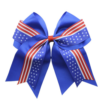 7inch Baby Girl's American flag hair bow,Hair Accessories for 4th of July(F9) (15)