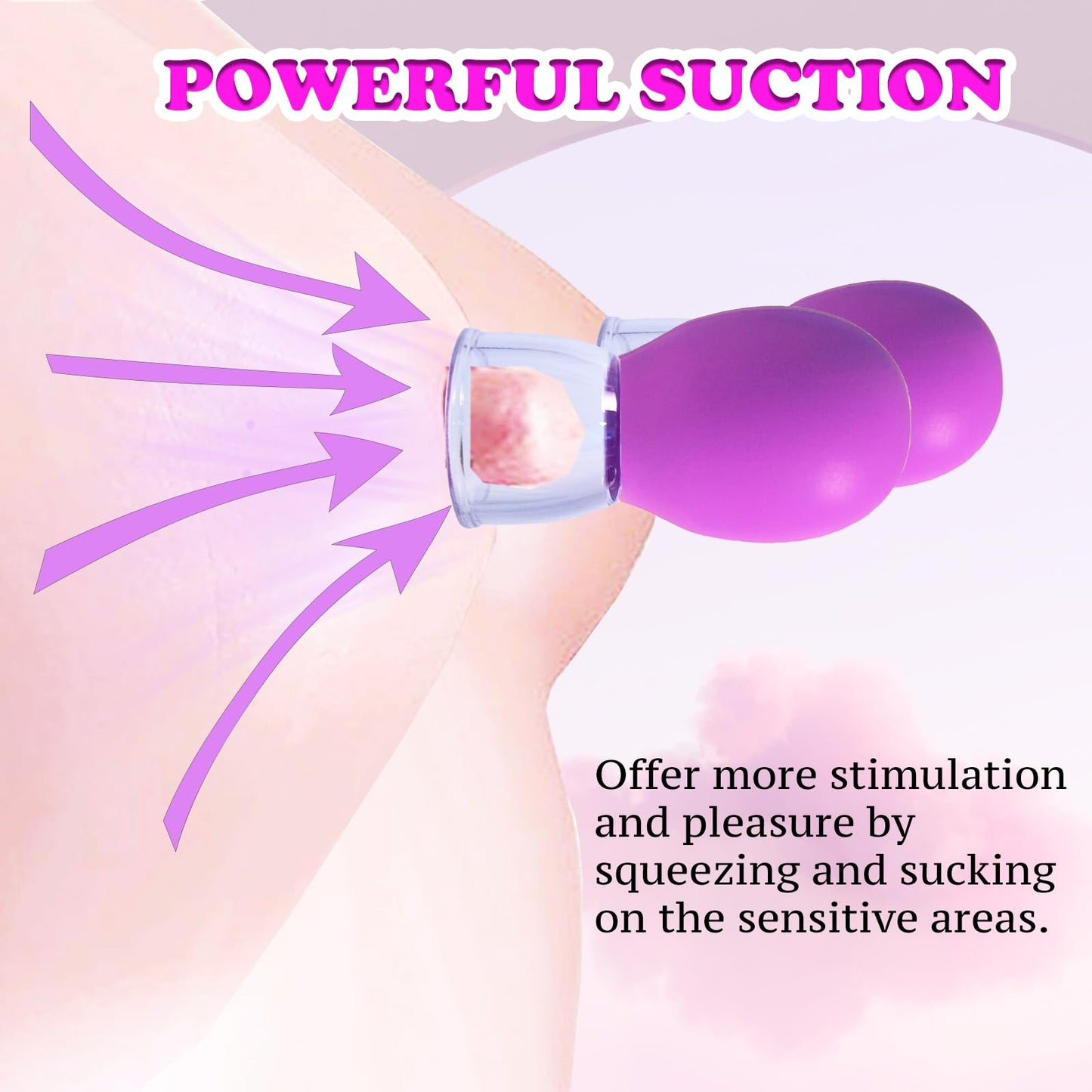 Jesakmie 2 Pair Nipple Play Nipple Corector For Flat Or Inverted Nipples, Portable Nipple Suckers Vacuum Suction Cupping Device,