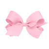 Wee Ones Girls' Classic Grosgrain Hair Bow With Plain Wrap Center On A Weestay Hair Clip, Handmade, Large Sized Bow, Pearl