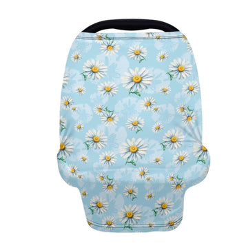 LedBack Floral Car Seat Covers Daisy Carseat Canopy for Babies Breastfeeding Covers, Boys and Girls Lightweight and Breathable C