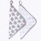 Masilo Muslin Cotton Baby Washcloth, For New Born Pack Of 2  Counting Sheep