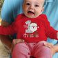 Donwen Christmas Newborn Infant Baby Boys Clothes My 1St Christmas Rompers Bodysuit Santa Claus Pants With Christmas Hat 0-3 Mon