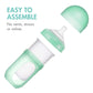 Boon Nursh Reusable Silicone Baby Bottles With Collapsible Silicone Pouch Design - Everyday Baby Essentials - Stage 2 Medium Flo