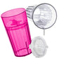 Reflo Smart Cup (Red & Clear 2-Pack) Open Training Cup, Toddler Cup, No Suction 6Oz, 360 Control-Flow, Usa Made Premium High-Imp