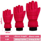 2 Pairs Kids Winter Ski Gloves Waterproof Warm Snow Mittens Full Finger Gloves For Toddlers Infants (Red, Royal Blue, 3-6 Years)