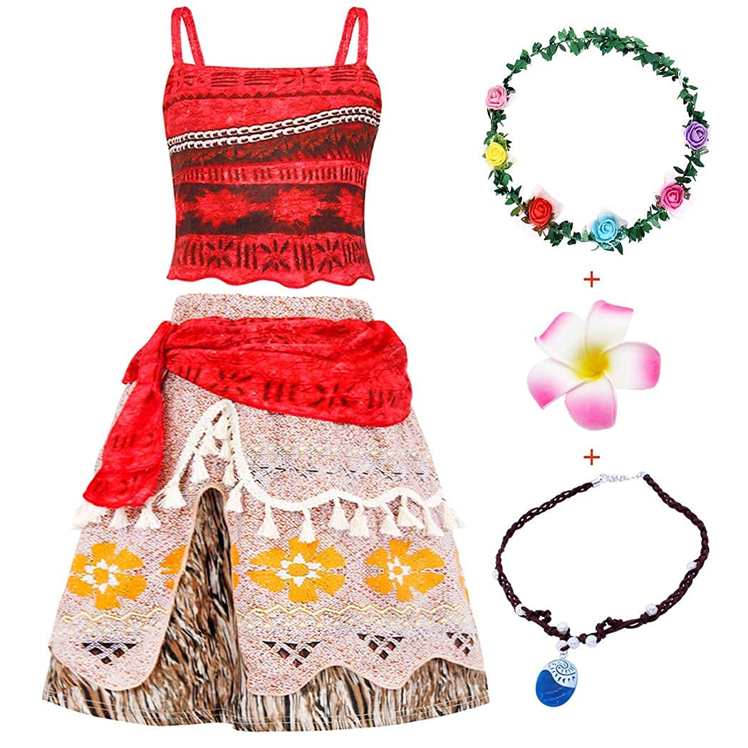 WonderBabe Girls Adventure Costumes Outfit Skirt Set Princess Halloween Christmas Dress Up Fancy Party Birthday Dress Christmas 
