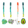 Nuby All Silicone Teether with Bonus Silicone Pacifinder with Clip - 3+ Months, 1pk, Assorted Neutral Designs