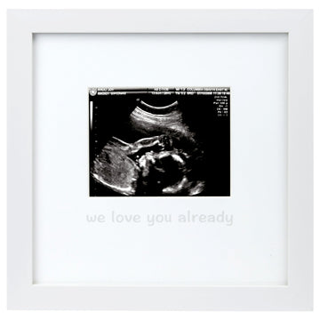 Tiny Ideas We Love You Already Sonogram Sentiment Frame, Baby Announcement, Gender Neutral Ultrasound Keepsake, Ideal Pregnancy