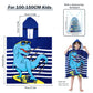 Mokani Kids Hooded Poncho Towels, Soft & Absorbent Microfiber Beach Towel, Swimming Pool Changing Robe Bathrobe Bath Towel