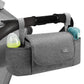 Philorn Stroller Organizer Bag, Universal Stroller Organizer With Insulated Cup Holder, Grey Stroller Caddy Organizer With Detac