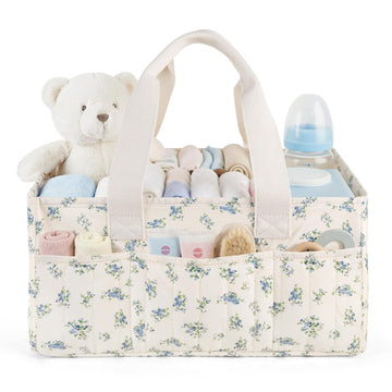 Lemoobolsa Diaper Caddy Organizer, Stylish Nursery Storage Basket, Gift for Baby Shower, Newborn Essentials, Portable Nursery St
