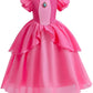 Syoimy Girls Pink Princess Dress Princess Costume For Kids Halloween Christmas Birthday Party Dress Up Costume 3T 4T