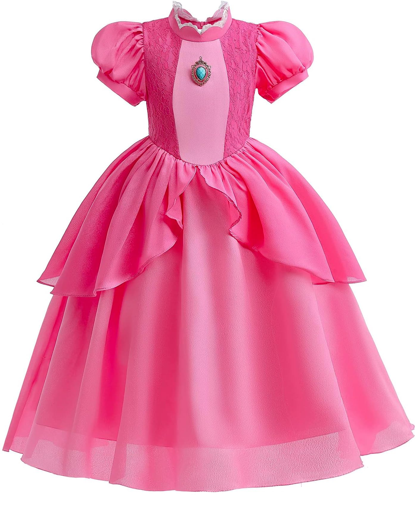 Syoimy Girls Pink Princess Dress Princess Costume For Kids Halloween Christmas Birthday Party Dress Up Costume 3T 4T