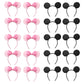 Newtgan 20 Pcs Mouse Ears Headbands For Birthday Party Theme Park Costume Play Celebration For Boys And Girls (Black,Pink) (Pink